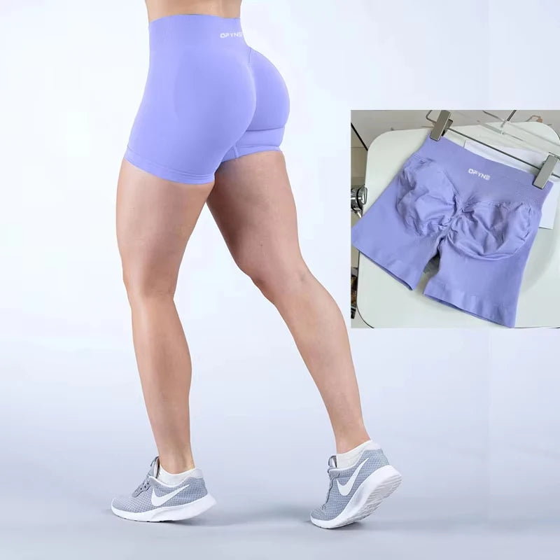 Shorts Gym Shorts Women's Fitness Sports Shorts with Yoga Shorts Tight Fitting and Seamless Hip Lifting Leggings for Exercise