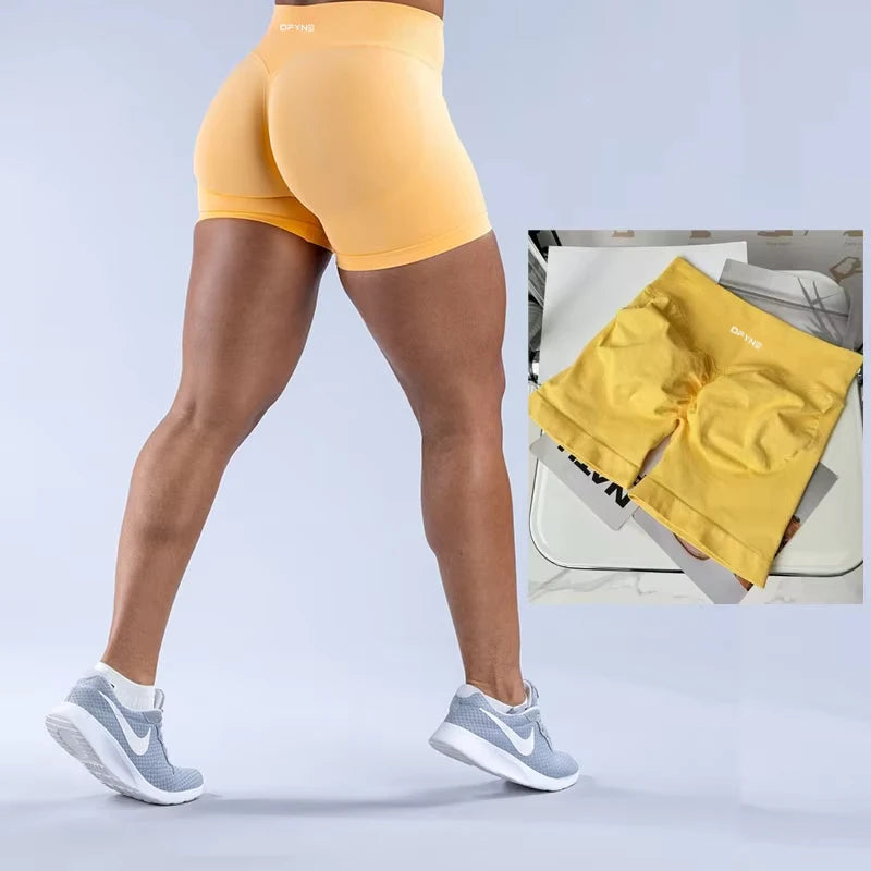 Shorts Gym Shorts Women's Fitness Sports Shorts with Yoga Shorts Tight Fitting and Seamless Hip Lifting Leggings for Exercise