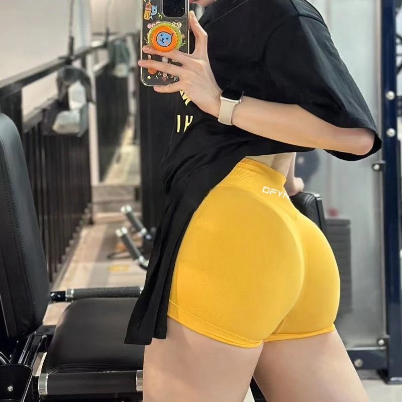 Shorts Gym Shorts Women's Fitness Sports Shorts with Yoga Shorts Tight Fitting and Seamless Hip Lifting Leggings for Exercise