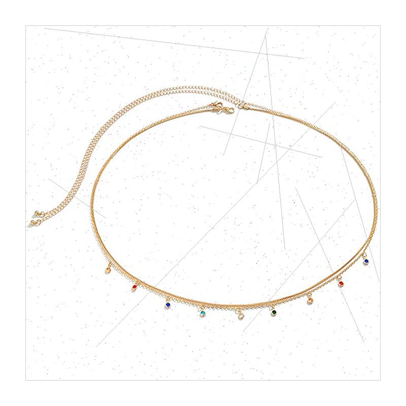Europe Sexy Bikini Summer Beach Metal Chain Double Simple Co