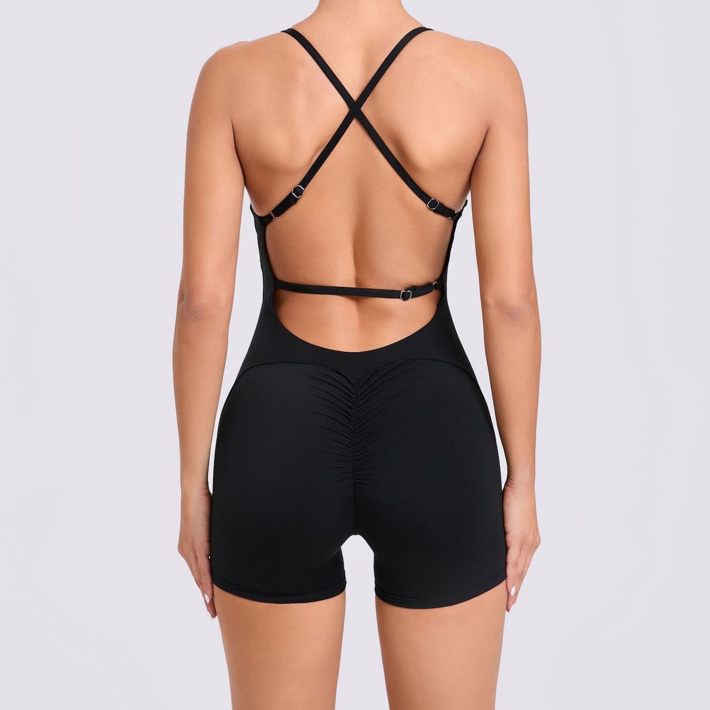 Fashion Peach Hip Raise Beauty Back Yoga Jumpsuit Women's Outdoor Running Tight Sports Quick-Drying Workout Clothes 41720