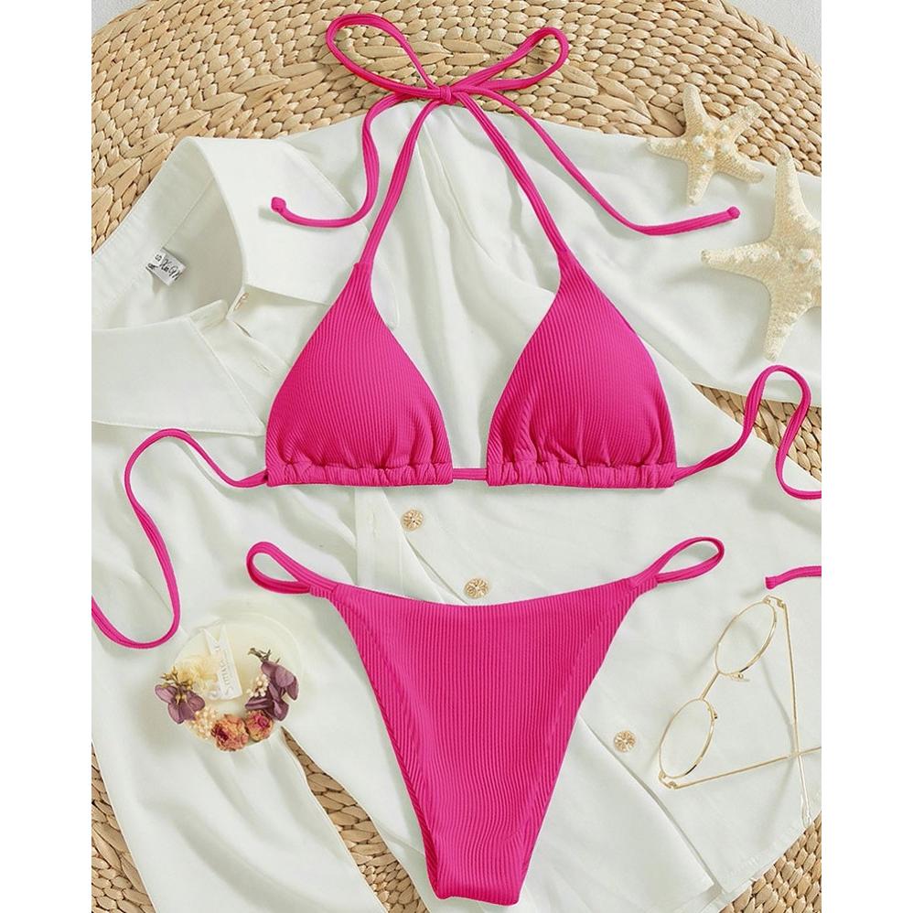 New European and American Sexy String bikini Women Fashion Multi-Color Split Swimsuit Sexy Bikini Swimsuit
