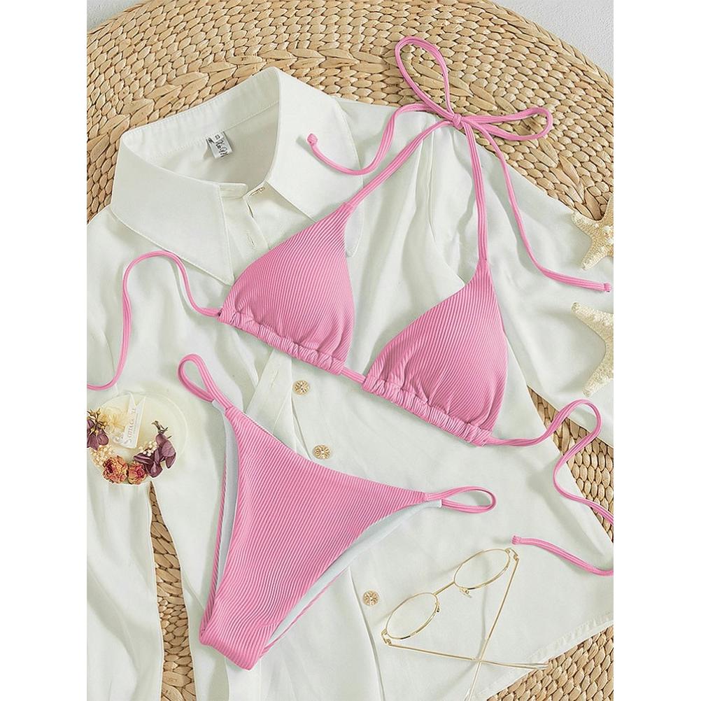 New European and American Sexy String bikini Women Fashion Multi-Color Split Swimsuit Sexy Bikini Swimsuit