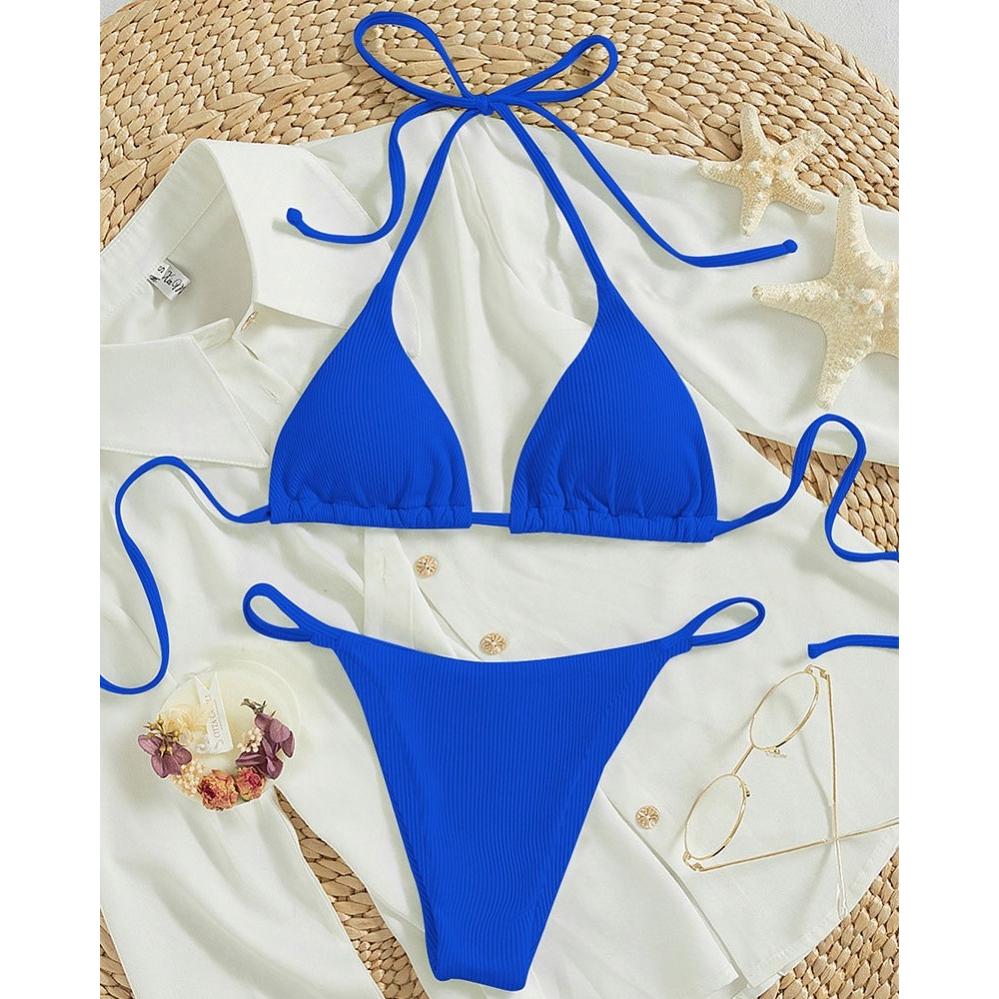 New European and American Sexy String bikini Women Fashion Multi-Color Split Swimsuit Sexy Bikini Swimsuit