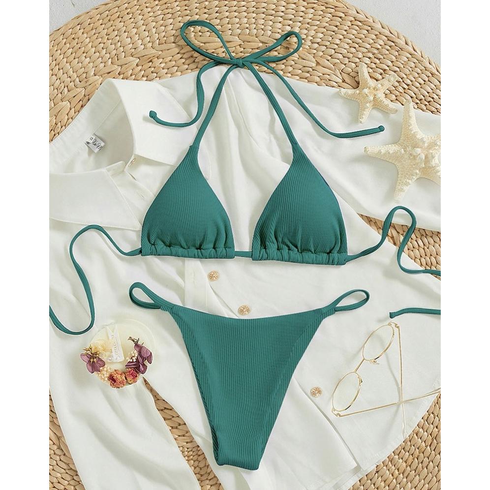 New European and American Sexy String bikini Women Fashion Multi-Color Split Swimsuit Sexy Bikini Swimsuit