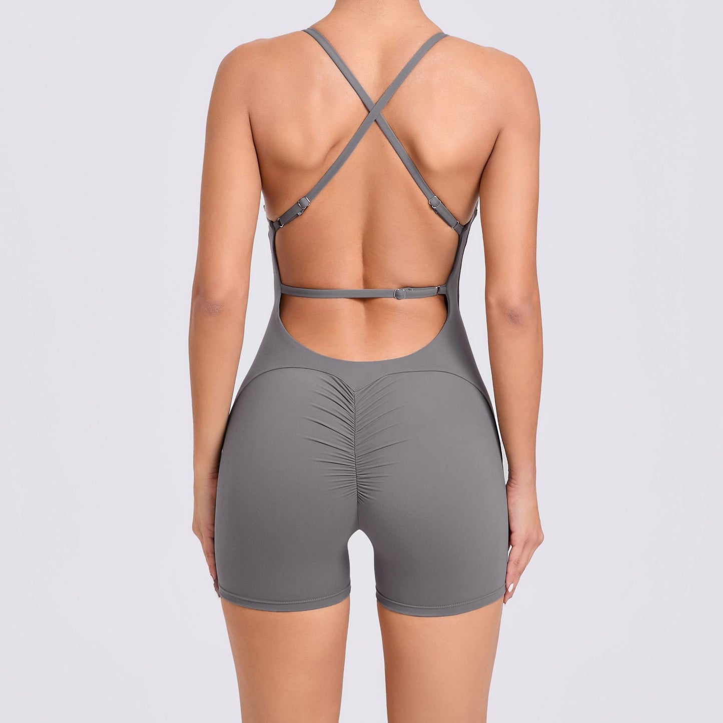 Fashion Peach Hip Raise Beauty Back Yoga Jumpsuit Women's Outdoor Running Tight Sports Quick-Drying Workout Clothes 41720