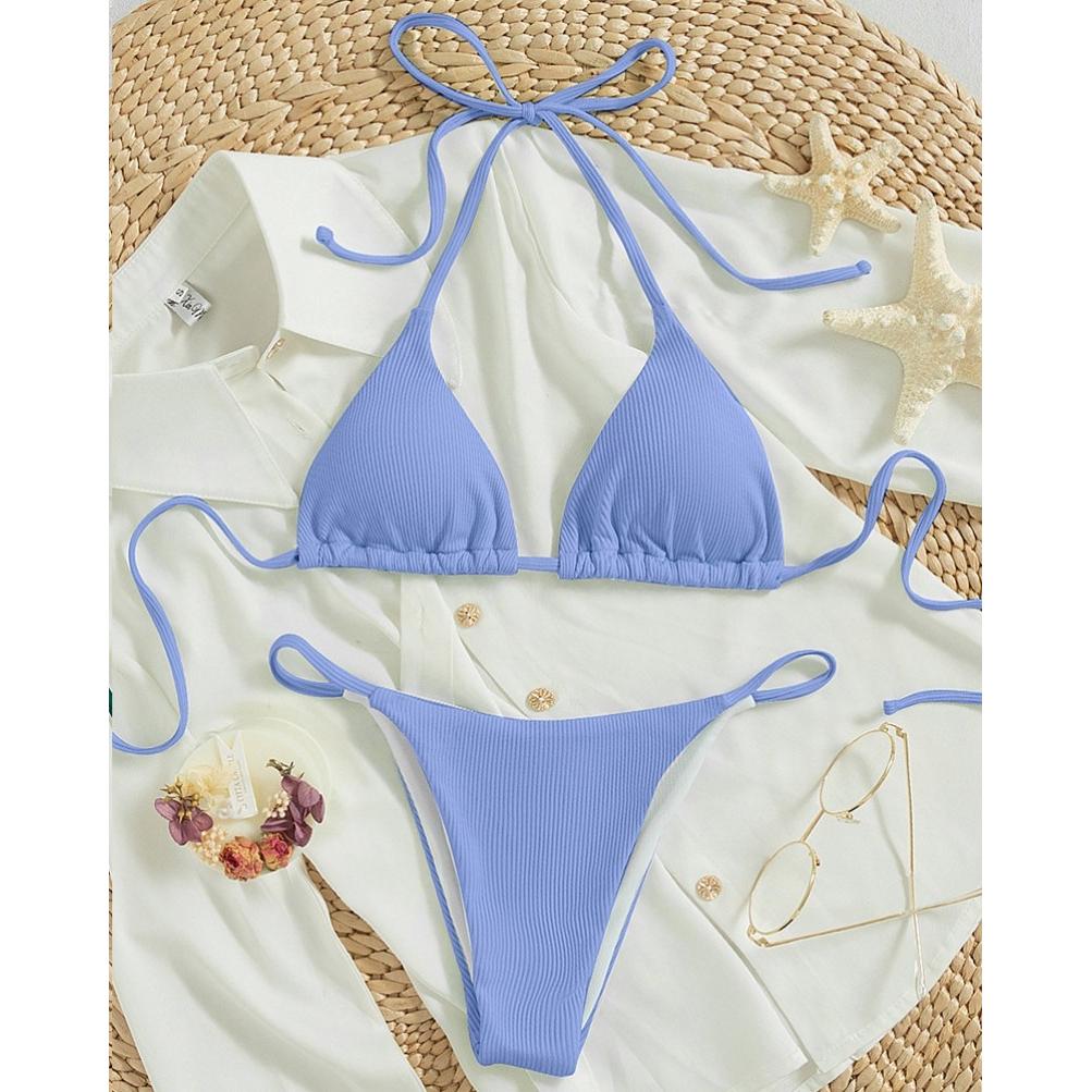New European and American Sexy String bikini Women Fashion Multi-Color Split Swimsuit Sexy Bikini Swimsuit