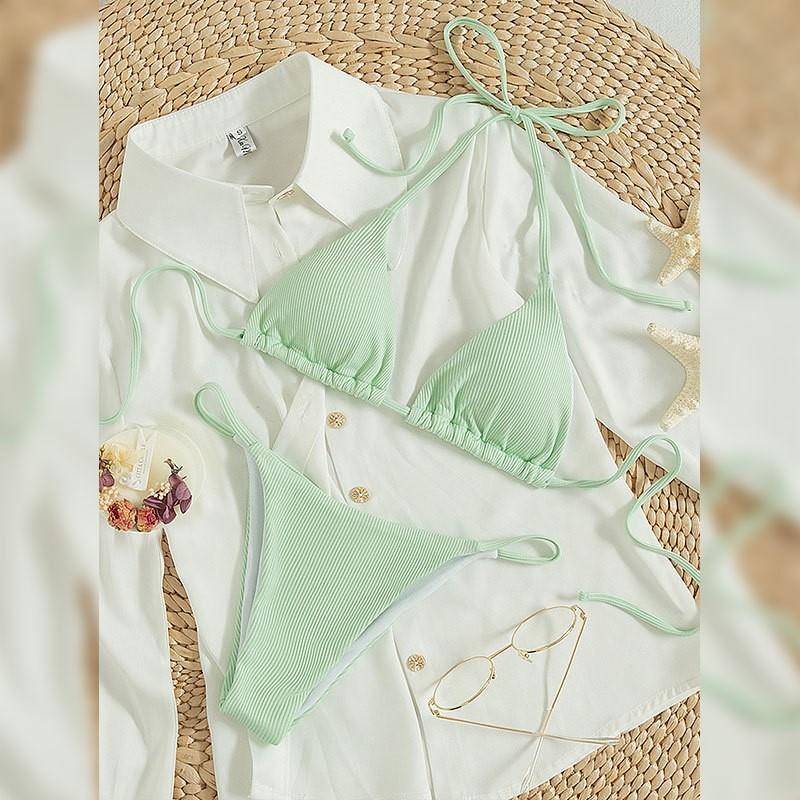 New European and American Sexy String bikini Women Fashion Multi-Color Split Swimsuit Sexy Bikini Swimsuit